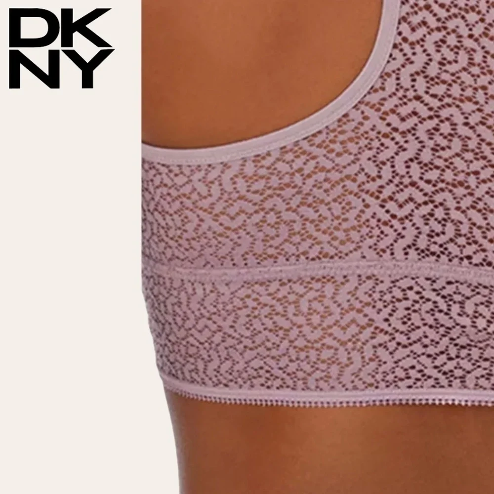 DKNY Modern All-Lace V-Neck Racerback Wireless Longline Bralette NWT/XL